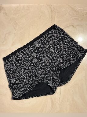 🕷️VICTORIA’S SECRET PINK Cotton Dorm Boyshort Smooth in Black Spiderweb Print M